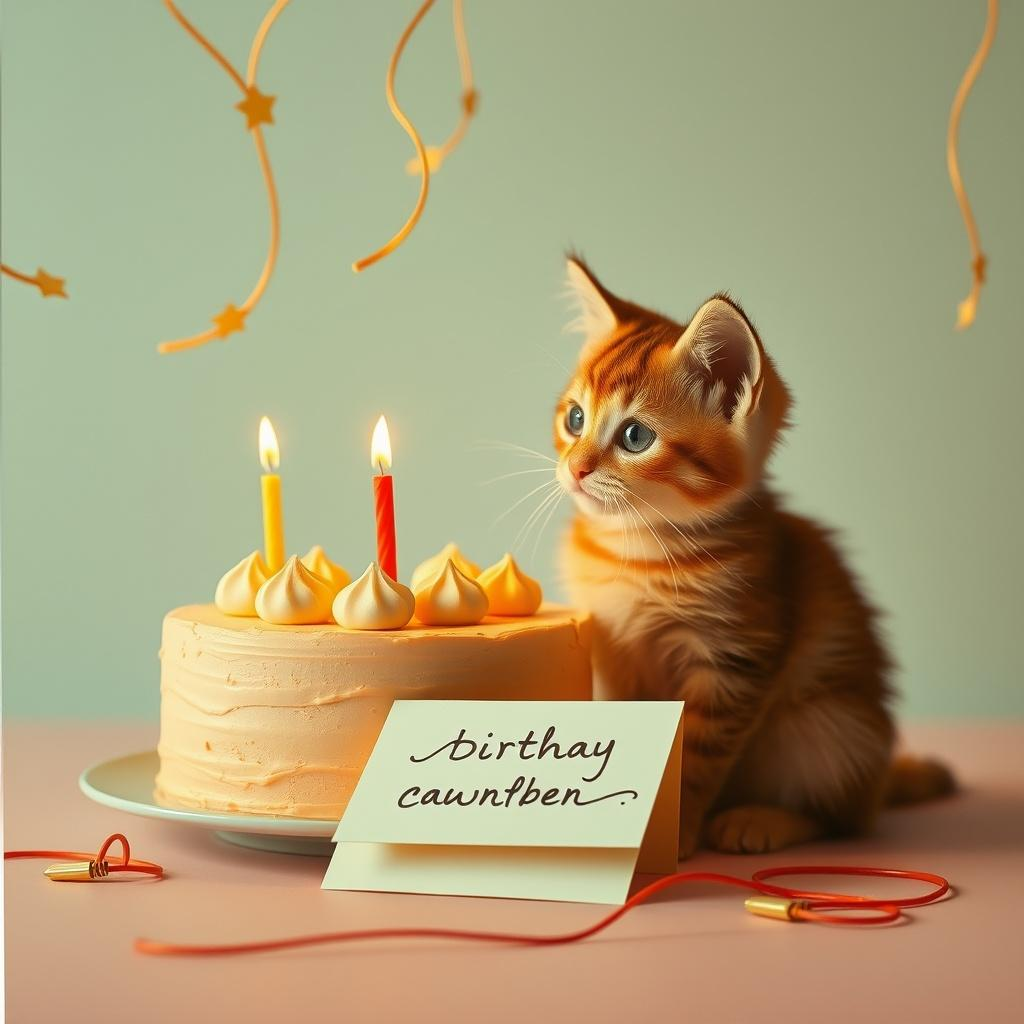 котик с тортиком